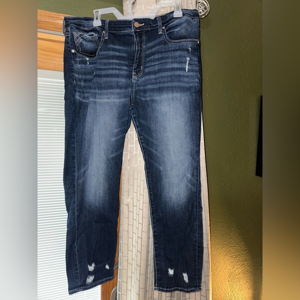 Buckle Black Women's Dark Blue Girlfriend Jeans